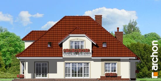 Archon+ Projekty domów - Dom pod czeremchą - elewacja ogrodowa