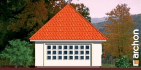 Archon+ Projekty domów - Garaż 2-stanowiskowy G1 - elwacja frontowa