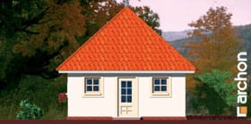 Archon+ Projekty domów - Garaż 2-stanowiskowy G1 - elewacja ogrodowa