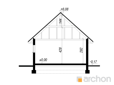 Archon+ Projekty domów - Garaż 2-stanowiskowy G4  - 256