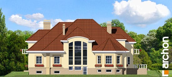 Archon+ Projekty domów - Rezydencja w Radomiu - elewacja ogrodowa