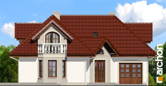 Archon+ Projekty domów - Dom w różach - elwacja frontowa
