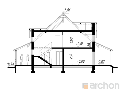 Archon+ Projekty domów - Dom w peoniach  - 256