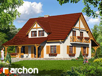 projekt domu - Dom w peoniach [ 173,3 m2 ] 