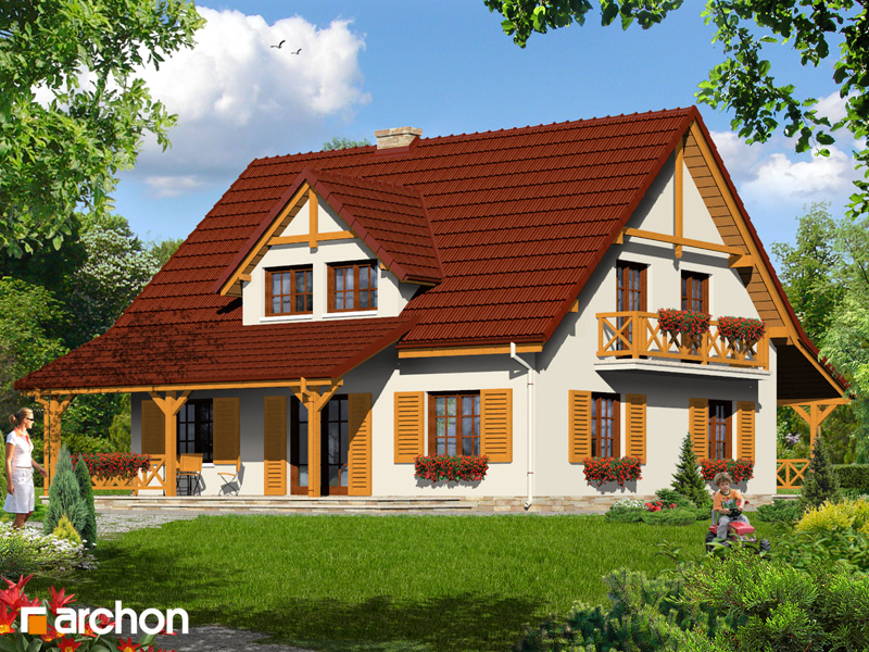 Dom w peoniach  [ 173,3 m2 ] 