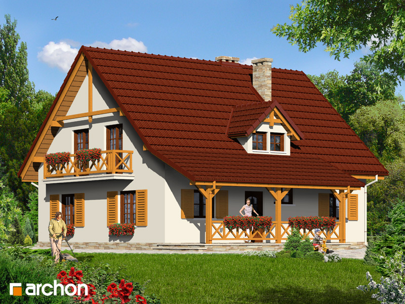 Dom w peoniach  [ 173,3 m2 ] 