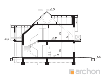 Archon+ Projekty domów - Dom w magnoliach 2  - 256