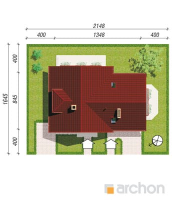 Archon+ Projekty domów - Dom na wzgórzu 2 - sytuacja
