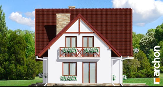 Archon+ Projekty domów - Dom na wzgórzu 2 - elewacja boczna