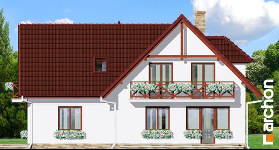 Archon+ Projekty domów - Dom na wzgórzu 2 - elewacja ogrodowa