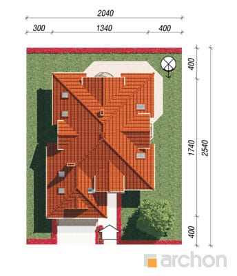 Archon+ Projekty domów - Dom w orchideach 2 - sytuacja
