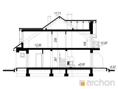 Archon+ Projekty domów - Dom w klematisach 3  - 256