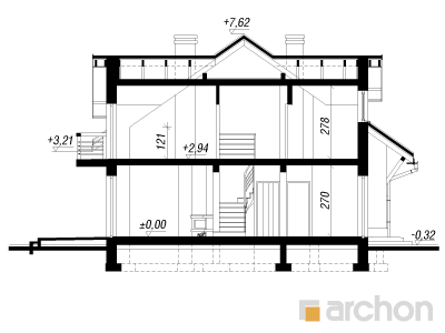 Archon+ Projekty domów - Dom w cyklamenach 2 - 256