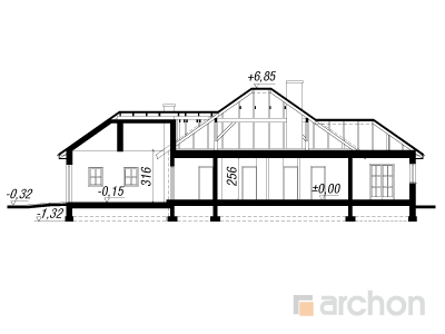 Archon+ Projekty domów - Dom w nasturcjach 4  - 256