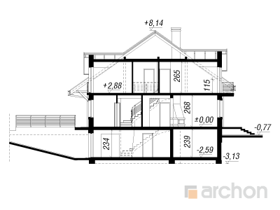 Archon+ Projekty domów - Dom pod miłorzębem 3 - 256