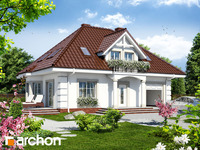 projekt domu - Dom w aksamitkach [ 121,7 m2 ] 