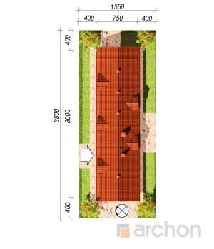 Archon+ Projekty domów - G7 - Budynek gospodarczy - sytuacja