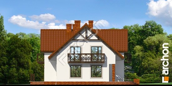 Archon+ Projekty domów - Pensjonat przy fontannie - elewacja boczna