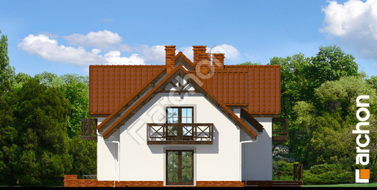 Archon+ Projekty domów - Pensjonat przy fontannie - elewacja boczna