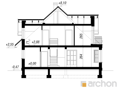 Archon+ Projekty domów - Dom w anyżku - 256