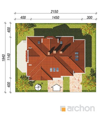 Archon+ Projekty domów - Dom w barwinkach - sytuacja