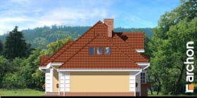 Archon+ Projekty domów - Dom w barwinkach - elewacja boczna