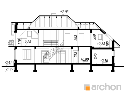 Archon+ Projekty domów - Dom w orlikach - 256