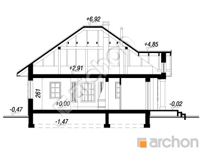 Archon+ Projekty domów - Dom w oliwkach - 256