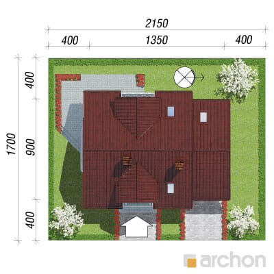Archon+ Projekty domów - Dom w rododendronach 6 - sytuacja