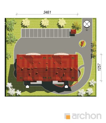 Archon+ Projekty domów - Dom nad bulwarem 4 - sytuacja