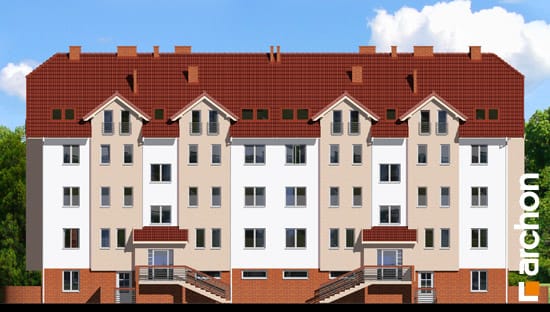 Archon+ Projekty domów - Dom nad bulwarem 4 - elwacja frontowa