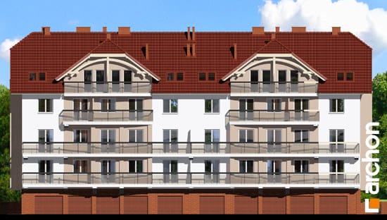 Archon+ Projekty domów - Dom nad bulwarem 4 - elewacja ogrodowa