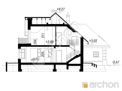 Archon+ Projekty domów - Dom w cynamonie - 256