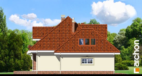 Archon+ Projekty domów - Dom w lnie - elewacja boczna