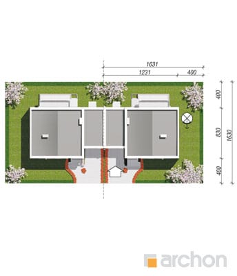 Archon+ Projekty domów - Dom w mircie 2 - sytuacja