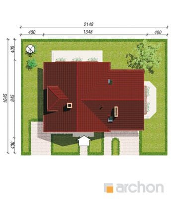 Archon+ Projekty domów - Dom na wzgórzu 2 (P) - sytuacja