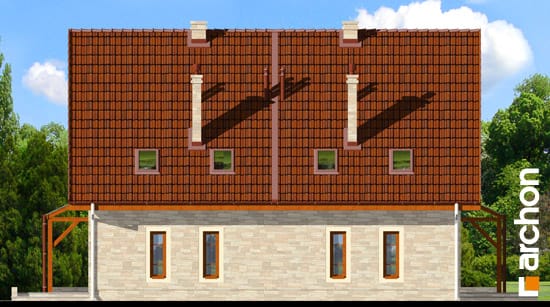 Archon+ Projekty domów - Dom w tataraku (B) - elewacja ogrodowa