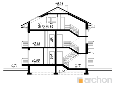 Archon+ Projekty domów - Dom w sagowcach 2 - 256