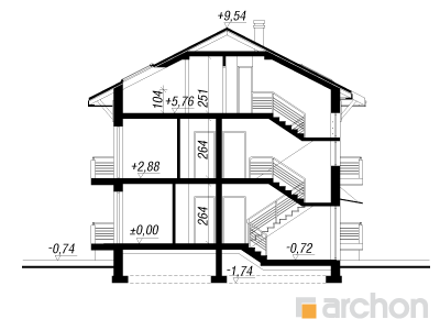 Archon+ Projekty domów - Dom w sagowcach - 256