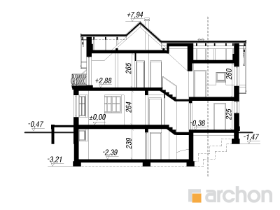 Archon+ Projekty domów - Dom w tamaryszkach 2 (P) - 256