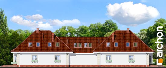 Archon+ Projekty domów - Dom w aksamitkach 5 - elewacja ogrodowa
