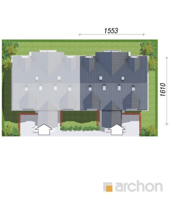 Archon+ Projekty domów - Dom nad bulwarem 3 (B) - sytuacja