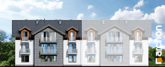 Archon+ Projekty domów - Dom nad bulwarem 3 (B) - elewacja ogrodowa