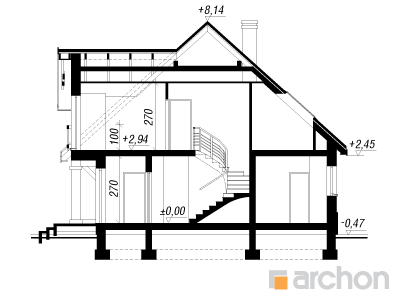 Archon+ Projekty domów - Dom w asparagusach  - 256