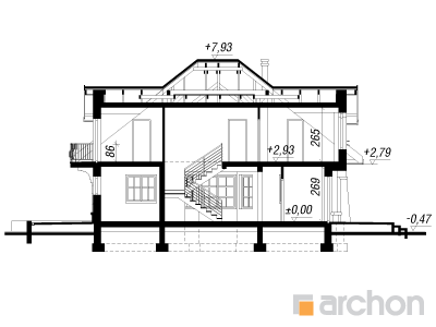 Archon+ Projekty domów - Dom w bergamotkach (G2)  - 256