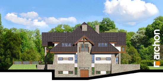Archon+ Projekty domów - Dom weselny pod olchami- Projekt Pokazowy - elewacja ogrodowa