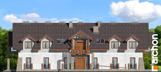 Archon+ Projekty domów - Motel pod olchami - elwacja frontowa