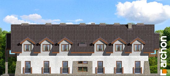 Archon+ Projekty domów - Motel pod olchami - elewacja ogrodowa