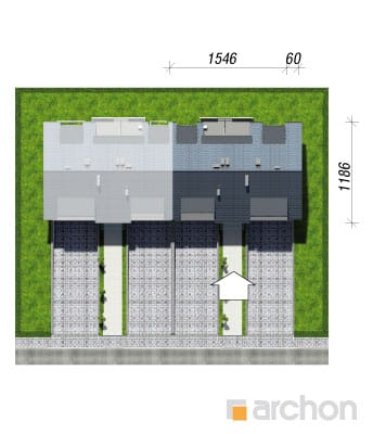 Archon+ Projekty domów - Dom przy promenadzie 3 (B) - sytuacja