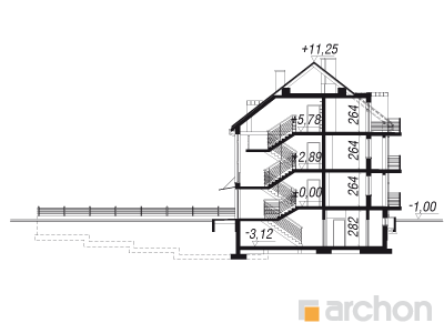 Archon+ Projekty domów - Dom przy promenadzie 3 (B) - 256